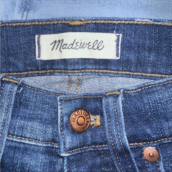 Madewell 9” High Rise Skinny Jean Size 24 Petite Distressed Raw Edge Hem - Picture 6 of 8